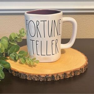 EUC Rae Dunn LL Artisan Collection Kitchen White Halloween “Fortune Teller” Mug